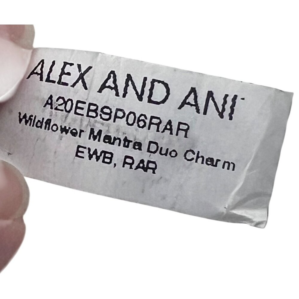 Alex And Ani Wildflower Mantra Bangle Bracelet Rose Gold Tone 2020 NWT Glass - Picture 3 of 6